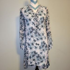 Free People Puff Sleeve Floral Print Hi Lo  Dress Size XS